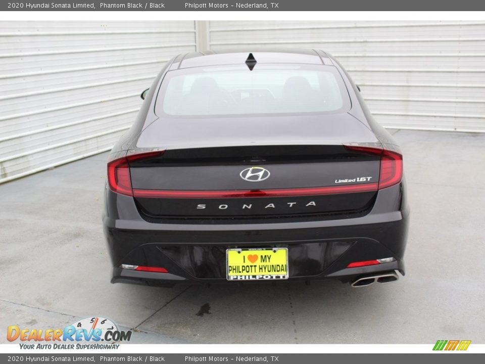 2020 Hyundai Sonata Limited Phantom Black / Black Photo #7