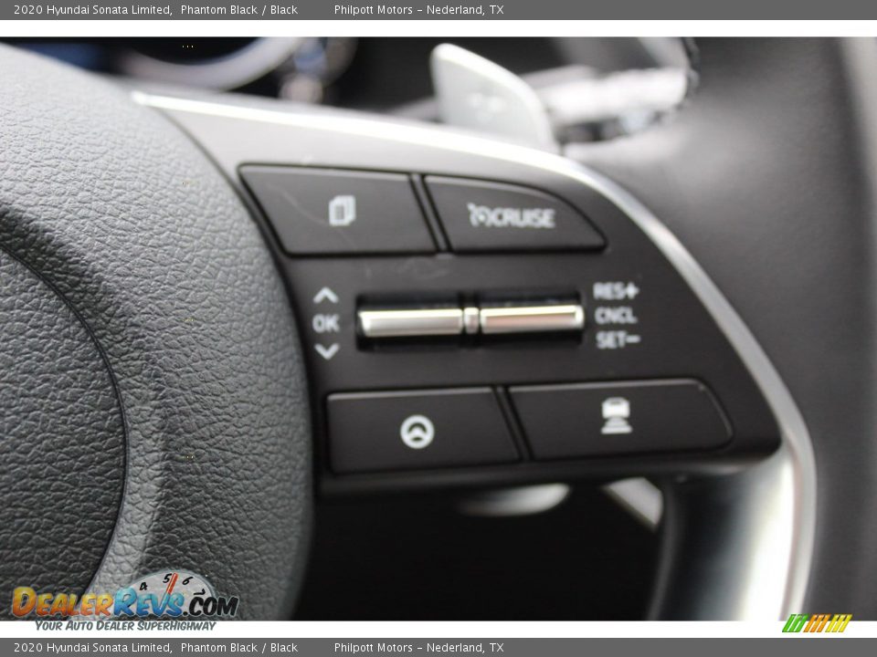 2020 Hyundai Sonata Limited Phantom Black / Black Photo #12