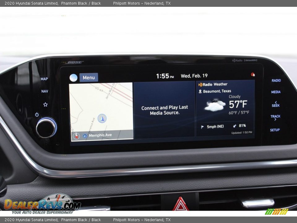 2020 Hyundai Sonata Limited Phantom Black / Black Photo #15