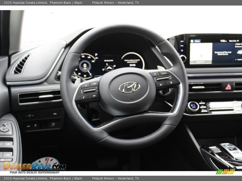 2020 Hyundai Sonata Limited Phantom Black / Black Photo #22
