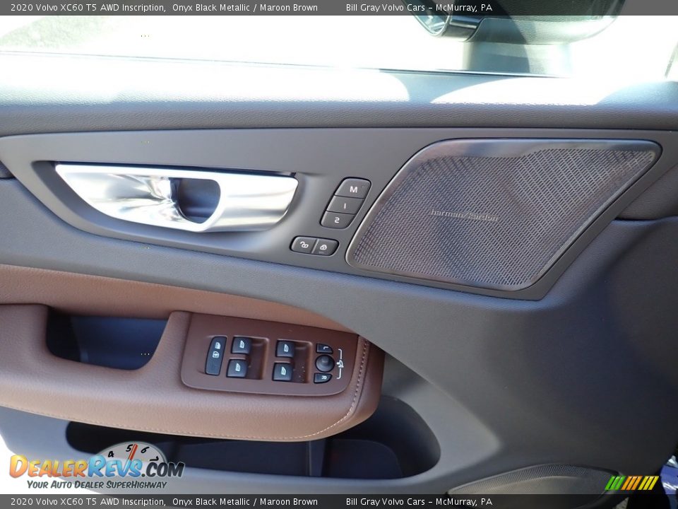 2020 Volvo XC60 T5 AWD Inscription Onyx Black Metallic / Maroon Brown Photo #10