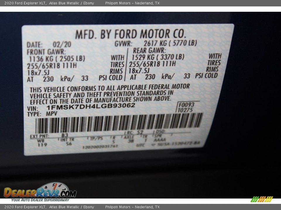 2020 Ford Explorer XLT Atlas Blue Metallic / Ebony Photo #26