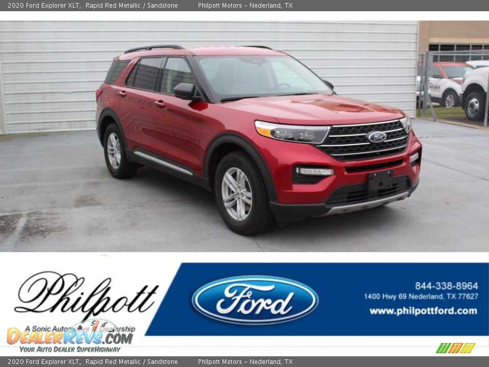 2020 Ford Explorer XLT Rapid Red Metallic / Sandstone Photo #1