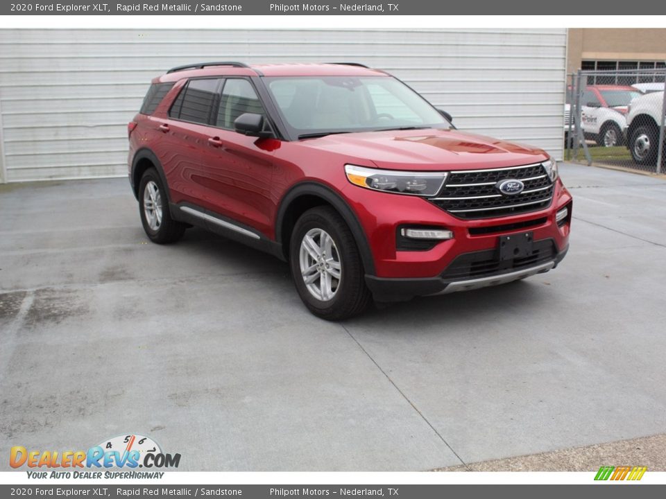 2020 Ford Explorer XLT Rapid Red Metallic / Sandstone Photo #2