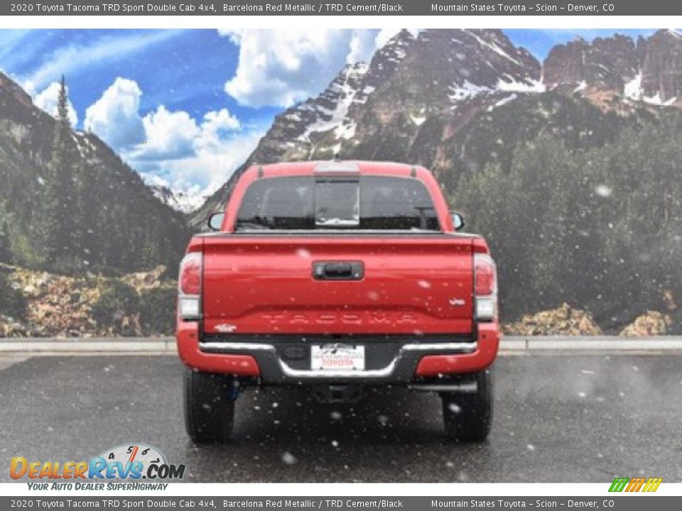 2020 Toyota Tacoma TRD Sport Double Cab 4x4 Barcelona Red Metallic / TRD Cement/Black Photo #4