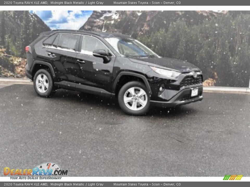 2020 Toyota RAV4 XLE AWD Midnight Black Metallic / Light Gray Photo #1