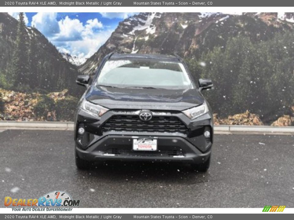2020 Toyota RAV4 XLE AWD Midnight Black Metallic / Light Gray Photo #2