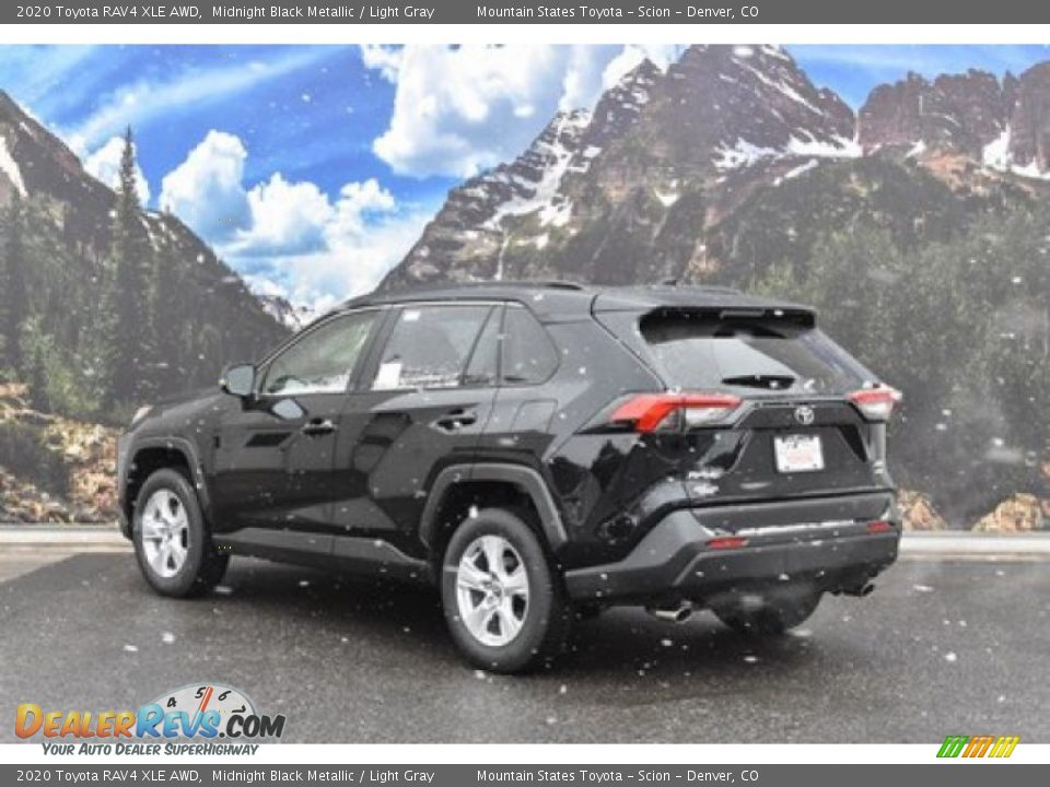 2020 Toyota RAV4 XLE AWD Midnight Black Metallic / Light Gray Photo #3