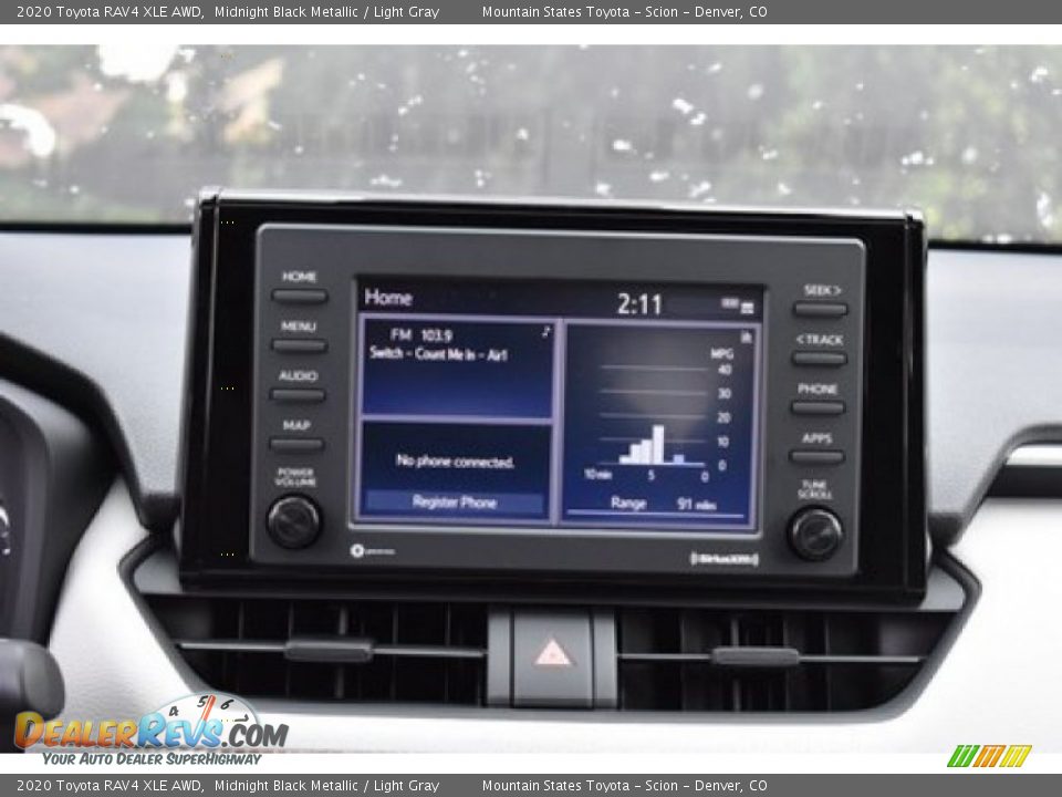 2020 Toyota RAV4 XLE AWD Midnight Black Metallic / Light Gray Photo #9