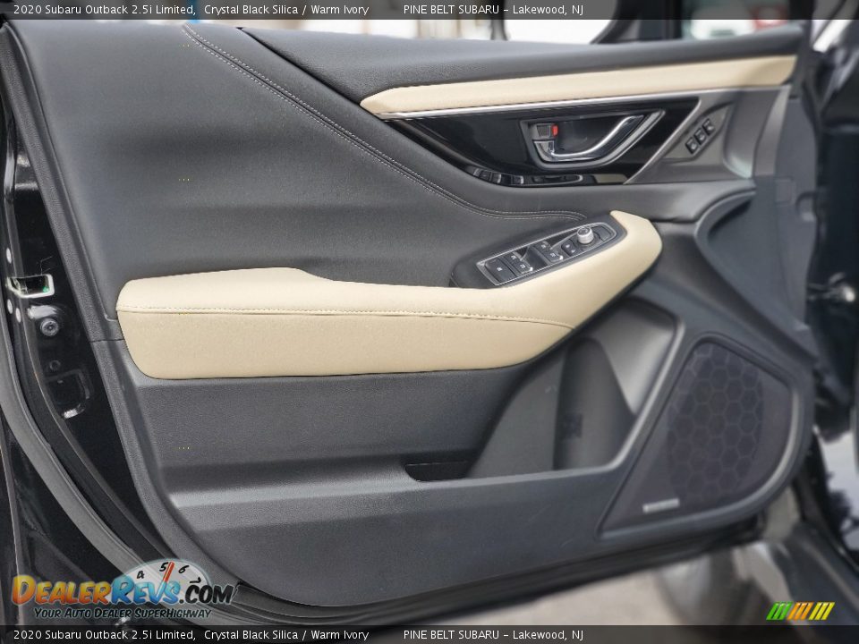 2020 Subaru Outback 2.5i Limited Crystal Black Silica / Warm Ivory Photo #8