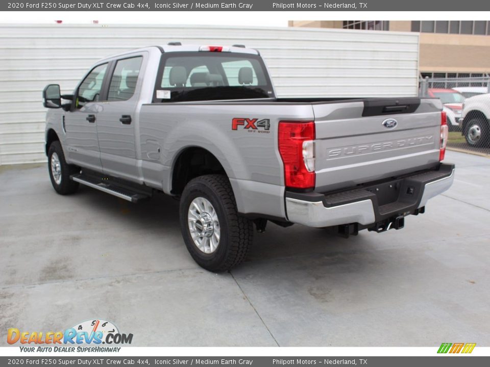 2020 Ford F250 Super Duty XLT Crew Cab 4x4 Iconic Silver / Medium Earth Gray Photo #6
