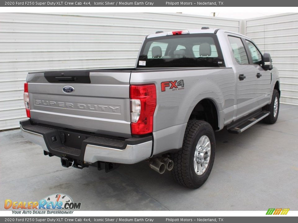2020 Ford F250 Super Duty XLT Crew Cab 4x4 Iconic Silver / Medium Earth Gray Photo #8