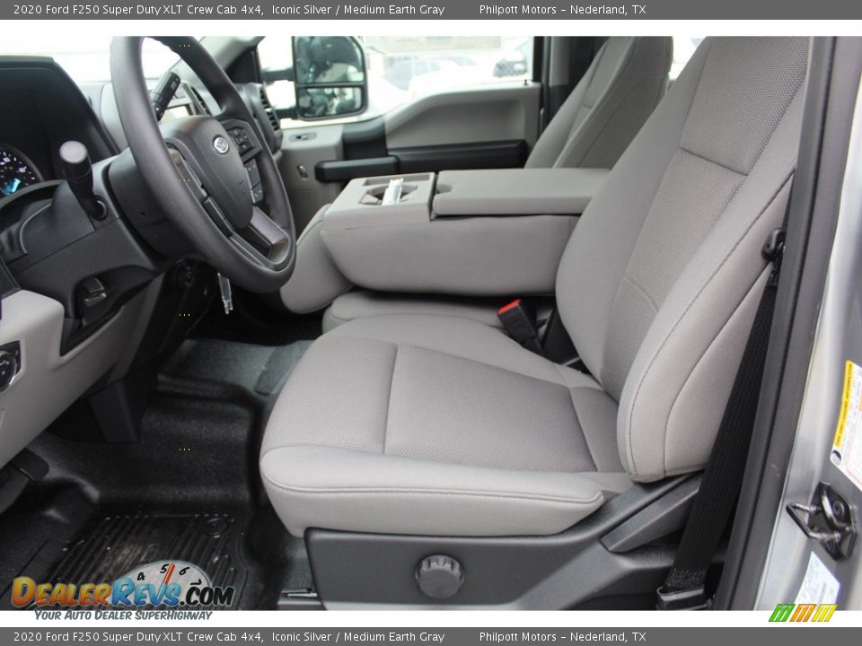 2020 Ford F250 Super Duty XLT Crew Cab 4x4 Iconic Silver / Medium Earth Gray Photo #10