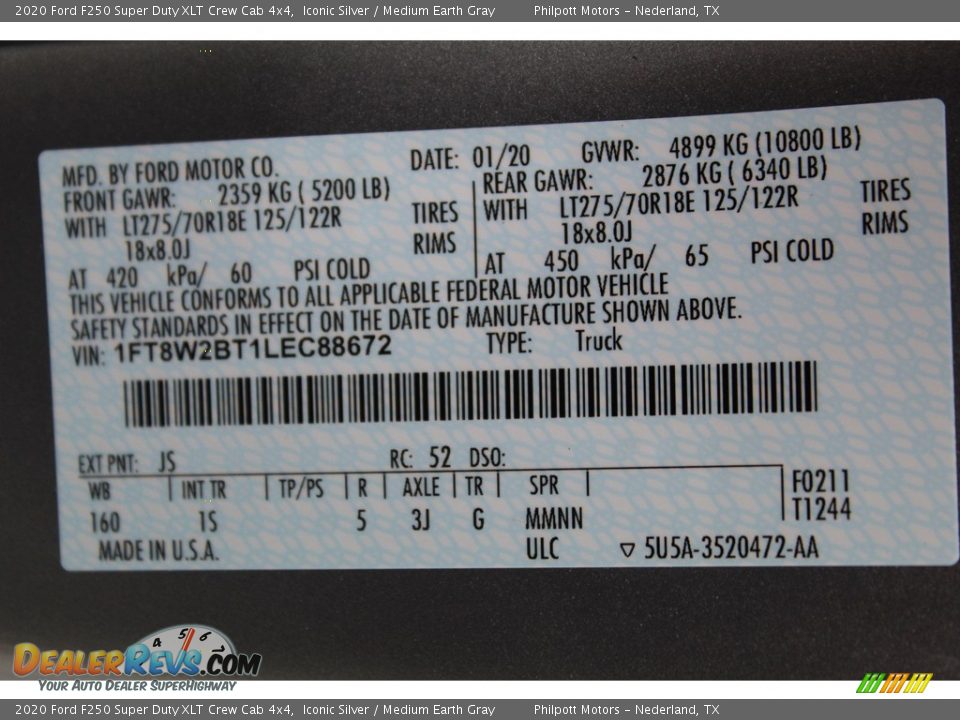 2020 Ford F250 Super Duty XLT Crew Cab 4x4 Iconic Silver / Medium Earth Gray Photo #23