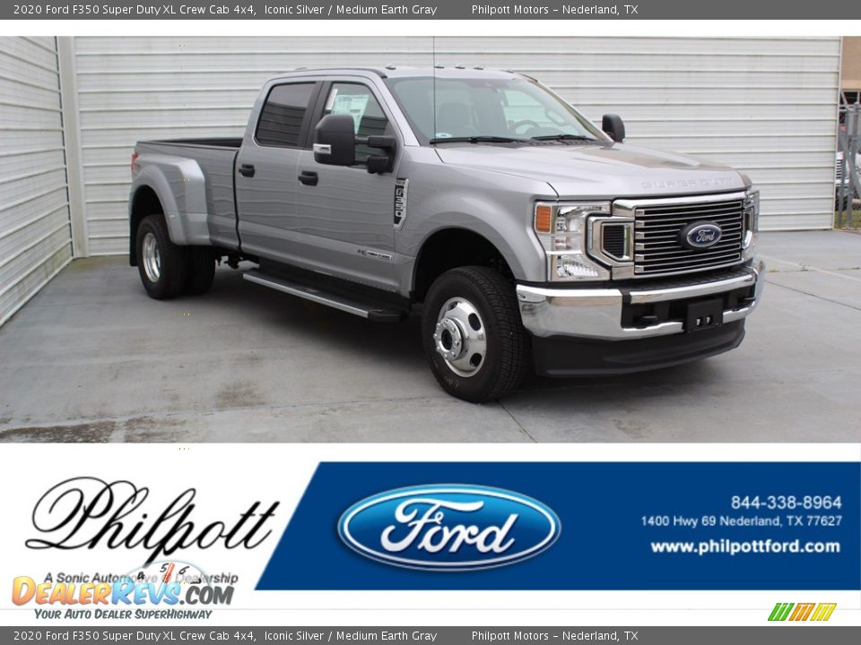 2020 Ford F350 Super Duty XL Crew Cab 4x4 Iconic Silver / Medium Earth Gray Photo #1
