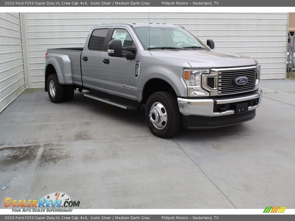 2020 Ford F350 Super Duty XL Crew Cab 4x4 Iconic Silver / Medium Earth Gray Photo #2