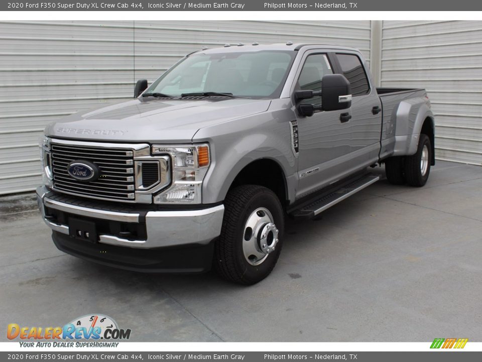 2020 Ford F350 Super Duty XL Crew Cab 4x4 Iconic Silver / Medium Earth Gray Photo #4