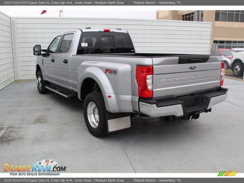 2020 Ford F350 Super Duty XL Crew Cab 4x4 Iconic Silver / Medium Earth Gray Photo #6