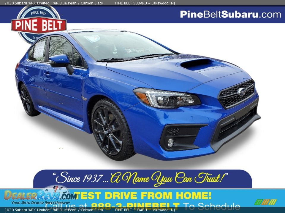 2020 Subaru WRX Limited WR Blue Pearl / Carbon Black Photo #1