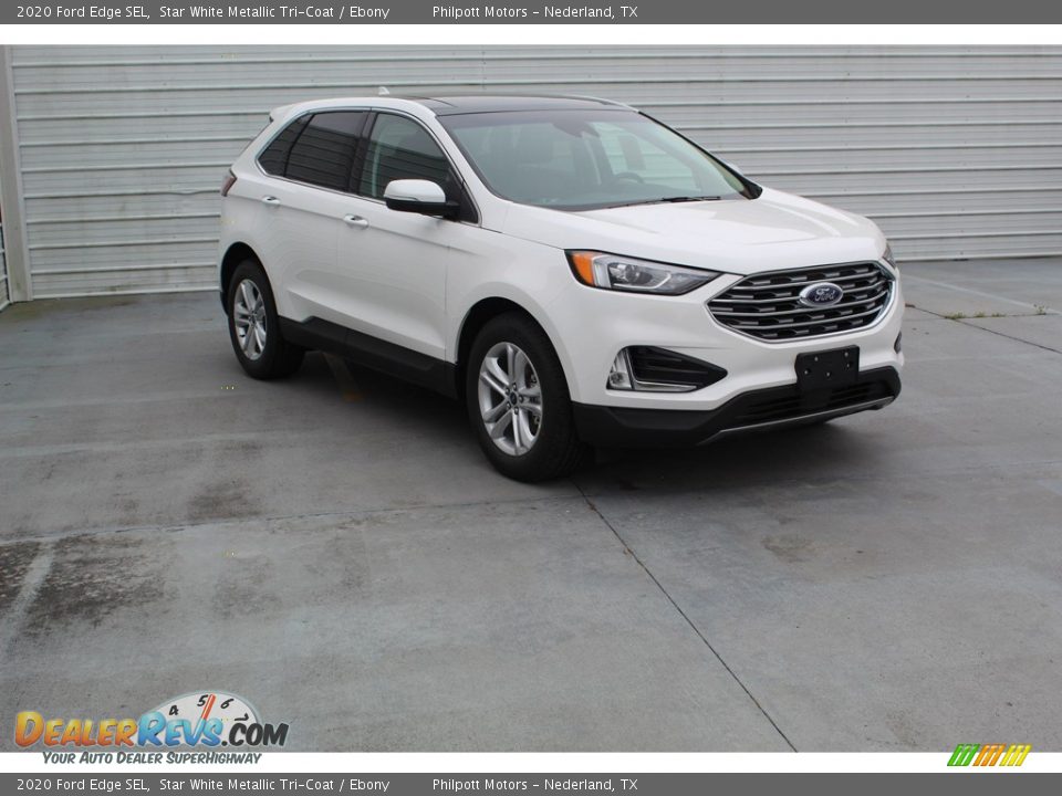 2020 Ford Edge SEL Star White Metallic Tri-Coat / Ebony Photo #2