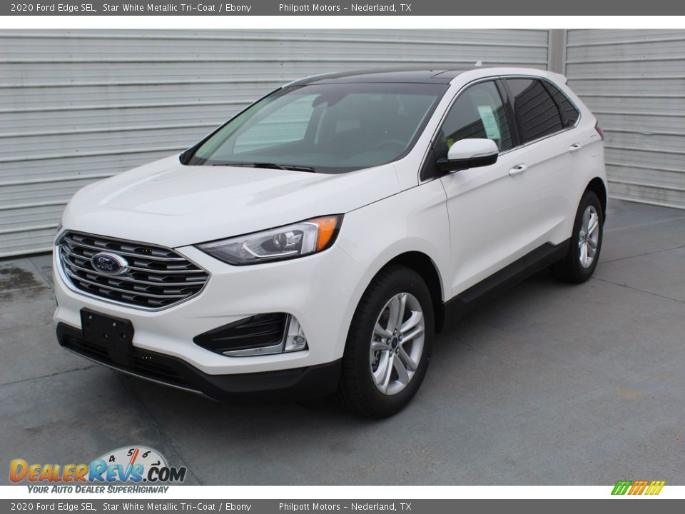 2020 Ford Edge SEL Star White Metallic Tri-Coat / Ebony Photo #4