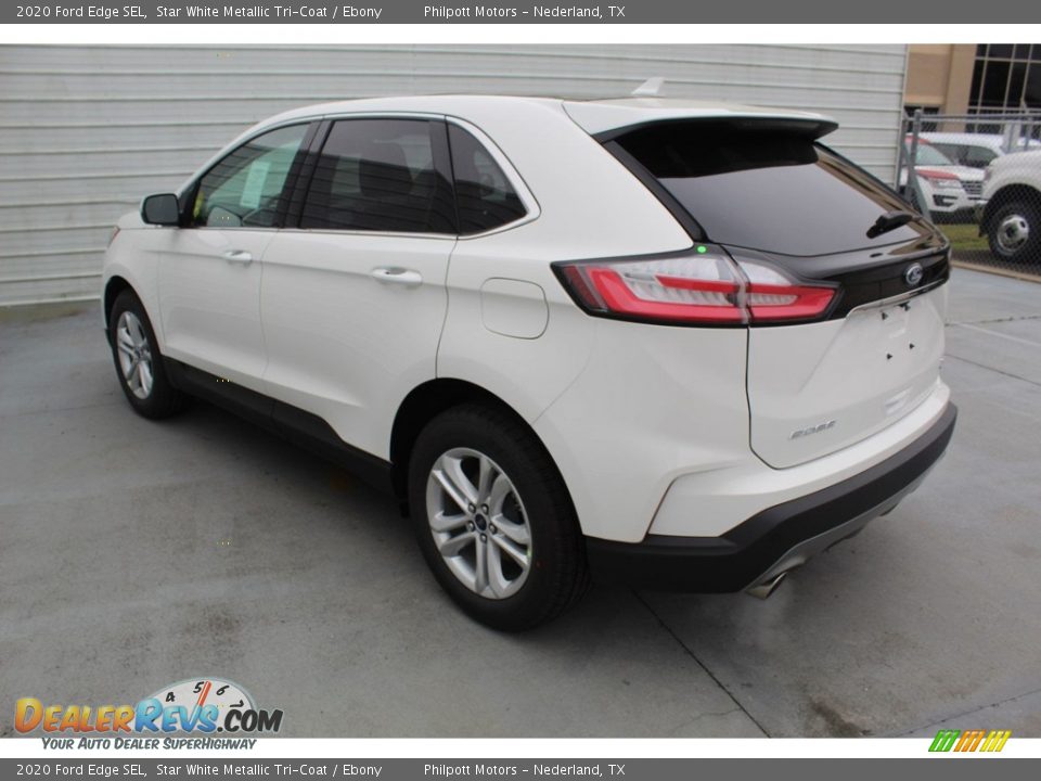 2020 Ford Edge SEL Star White Metallic Tri-Coat / Ebony Photo #6
