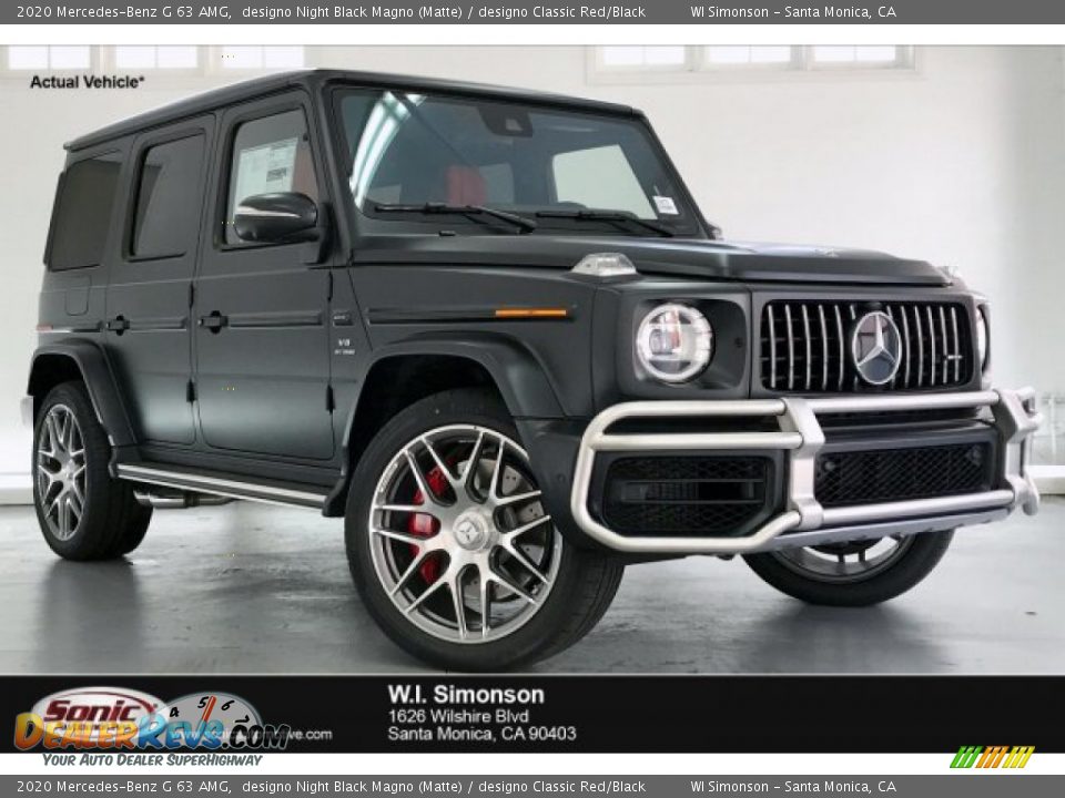 2020 Mercedes-Benz G 63 AMG designo Night Black Magno (Matte) / designo Classic Red/Black Photo #1
