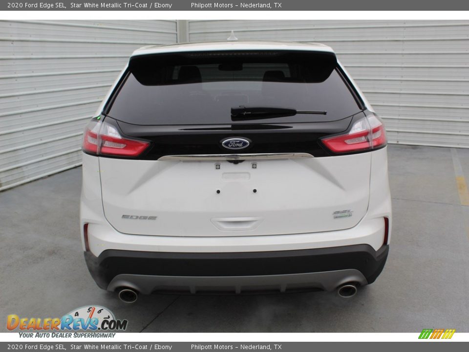 2020 Ford Edge SEL Star White Metallic Tri-Coat / Ebony Photo #7