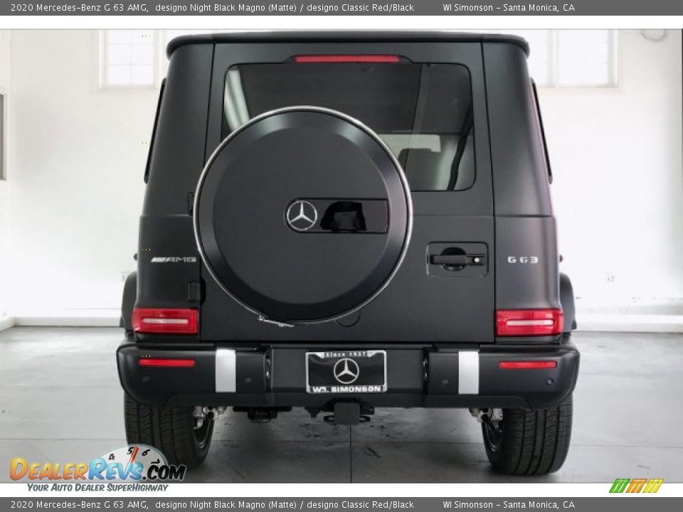 2020 Mercedes-Benz G 63 AMG designo Night Black Magno (Matte) / designo Classic Red/Black Photo #3