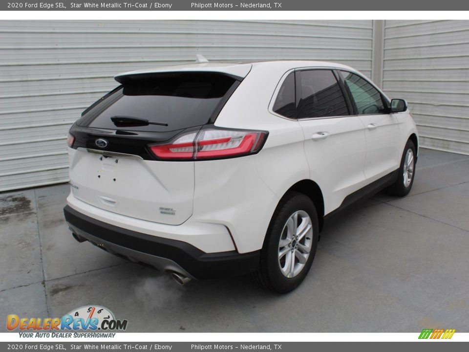 2020 Ford Edge SEL Star White Metallic Tri-Coat / Ebony Photo #8