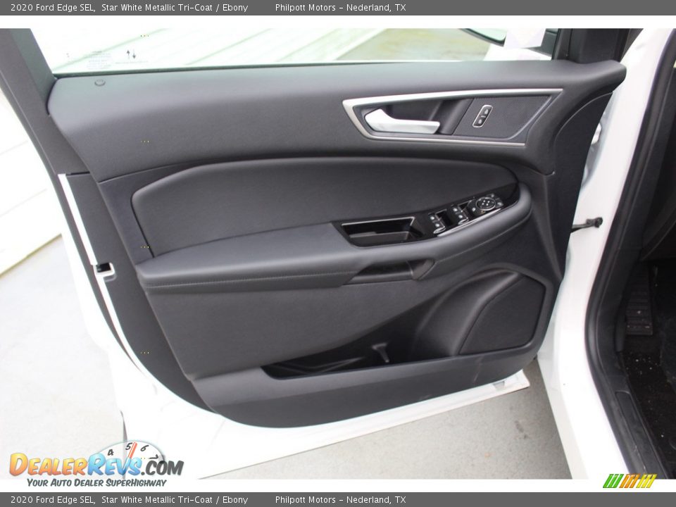 2020 Ford Edge SEL Star White Metallic Tri-Coat / Ebony Photo #9