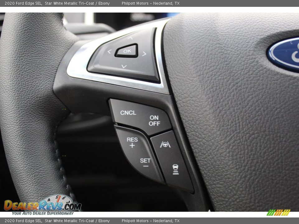 2020 Ford Edge SEL Star White Metallic Tri-Coat / Ebony Photo #11