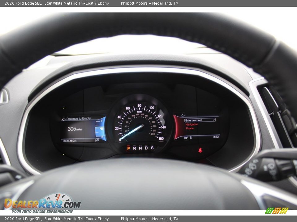 2020 Ford Edge SEL Star White Metallic Tri-Coat / Ebony Photo #13