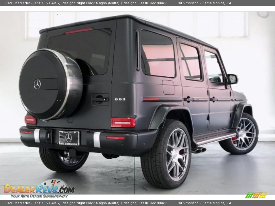 2020 Mercedes-Benz G 63 AMG designo Night Black Magno (Matte) / designo Classic Red/Black Photo #16