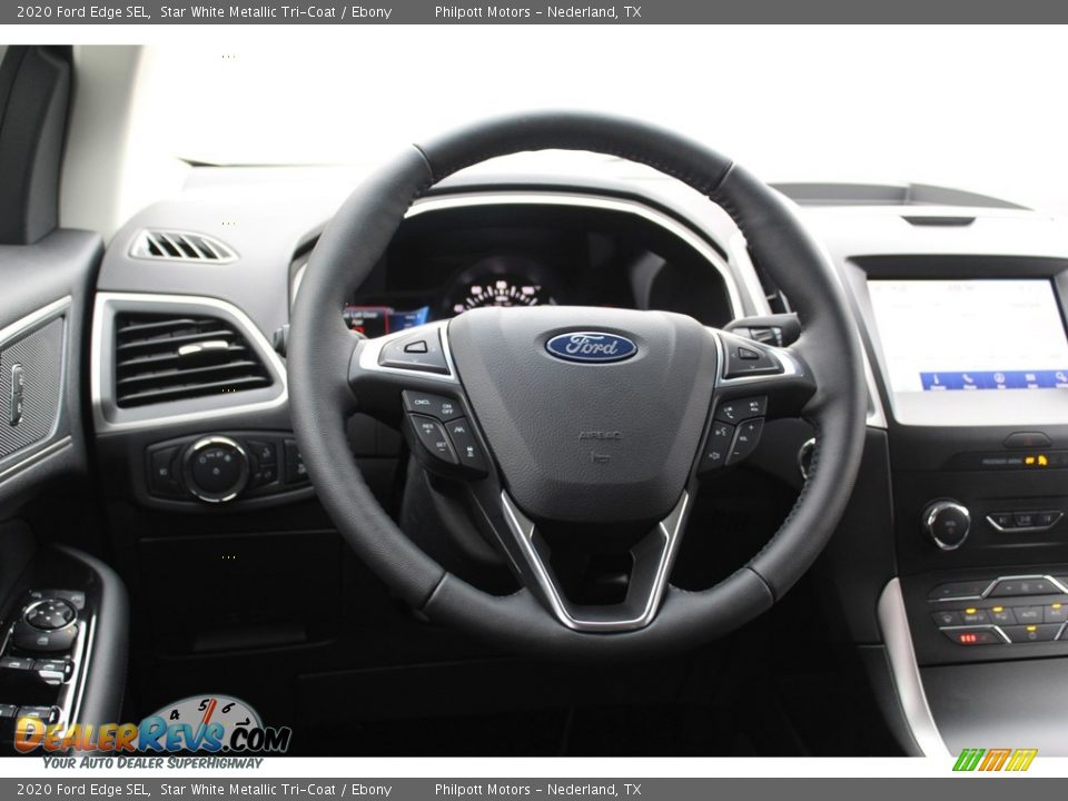 2020 Ford Edge SEL Star White Metallic Tri-Coat / Ebony Photo #23