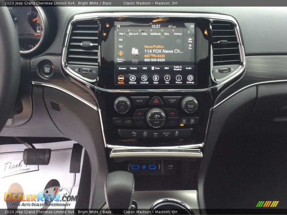 2020 Jeep Grand Cherokee Limited 4x4 Bright White / Black Photo #14