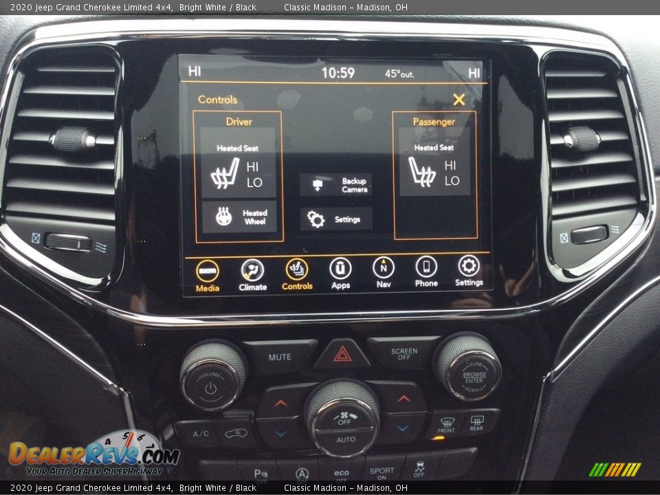 2020 Jeep Grand Cherokee Limited 4x4 Bright White / Black Photo #15