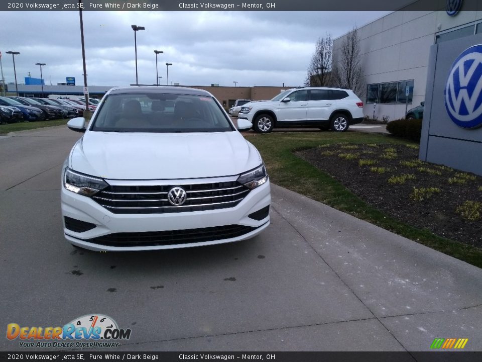 2020 Volkswagen Jetta SE Pure White / Dark Beige Photo #1