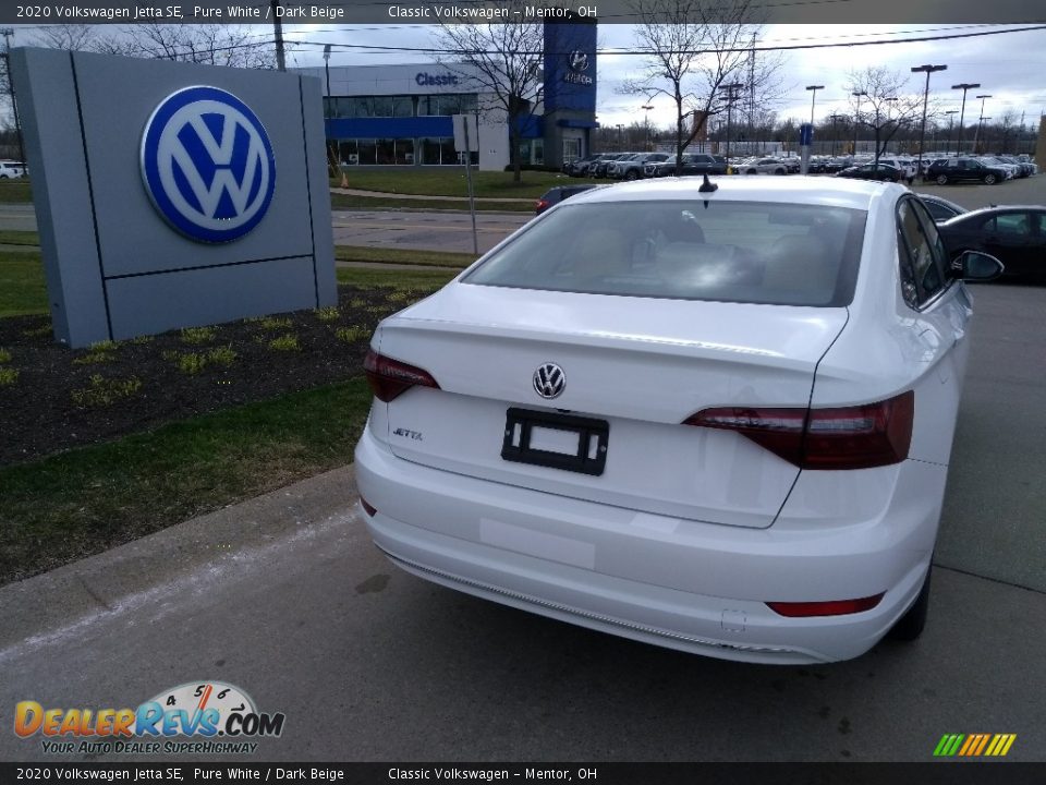 2020 Volkswagen Jetta SE Pure White / Dark Beige Photo #3