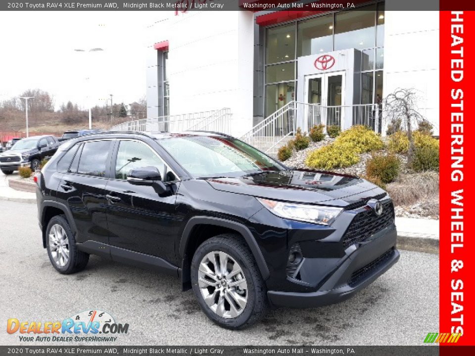 2020 Toyota RAV4 XLE Premium AWD Midnight Black Metallic / Light Gray Photo #1