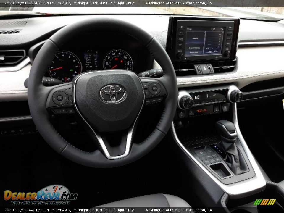 2020 Toyota RAV4 XLE Premium AWD Midnight Black Metallic / Light Gray Photo #3