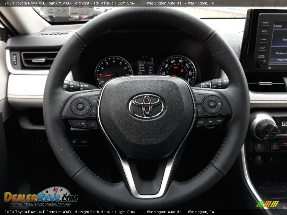 2020 Toyota RAV4 XLE Premium AWD Midnight Black Metallic / Light Gray Photo #4