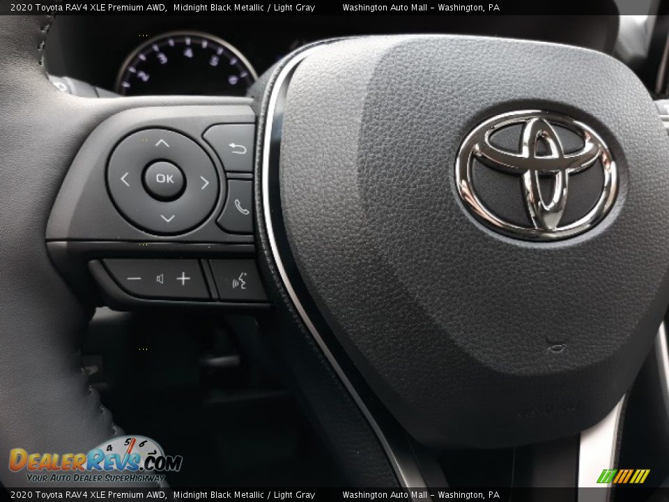 2020 Toyota RAV4 XLE Premium AWD Midnight Black Metallic / Light Gray Photo #5