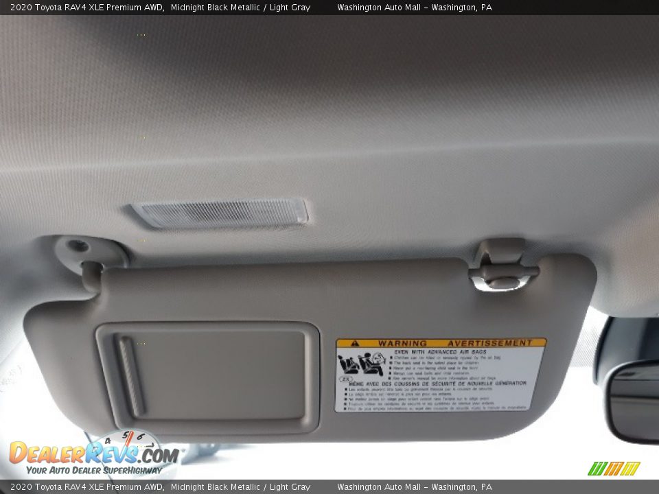 2020 Toyota RAV4 XLE Premium AWD Midnight Black Metallic / Light Gray Photo #21