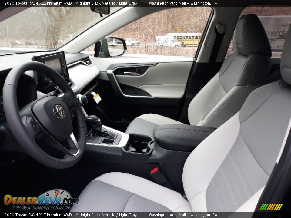 2020 Toyota RAV4 XLE Premium AWD Midnight Black Metallic / Light Gray Photo #24
