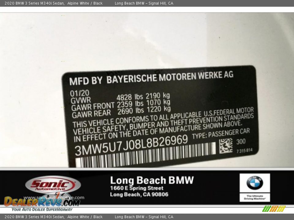 2020 BMW 3 Series M340i Sedan Alpine White / Black Photo #11