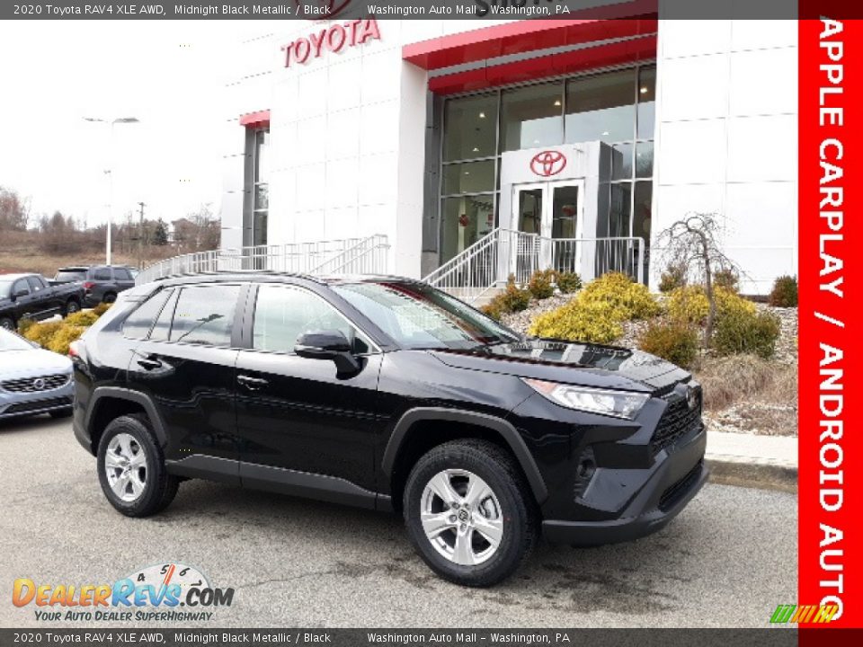 2020 Toyota RAV4 XLE AWD Midnight Black Metallic / Black Photo #1