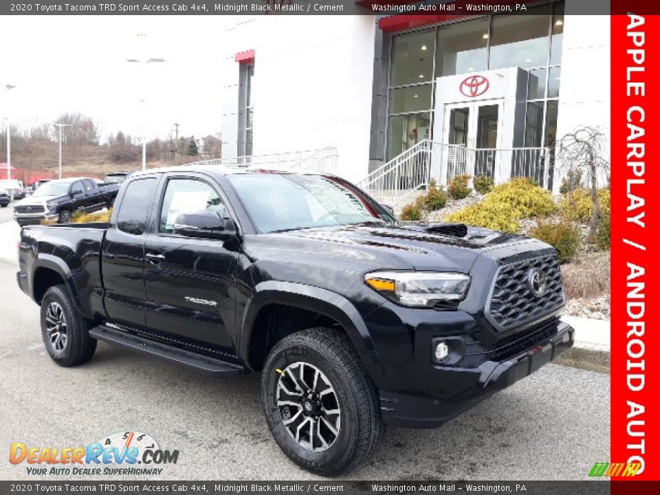 2020 Toyota Tacoma TRD Sport Access Cab 4x4 Midnight Black Metallic / Cement Photo #1