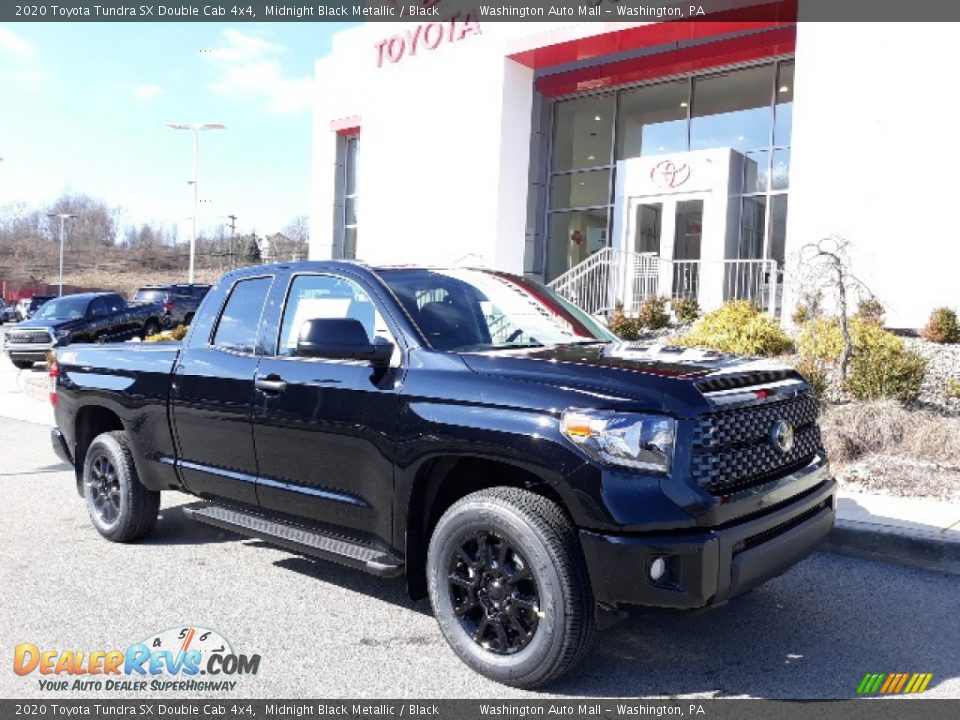 2020 Toyota Tundra SX Double Cab 4x4 Midnight Black Metallic / Black Photo #1