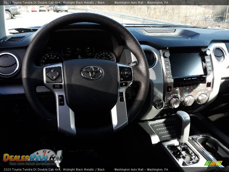 2020 Toyota Tundra SX Double Cab 4x4 Midnight Black Metallic / Black Photo #3